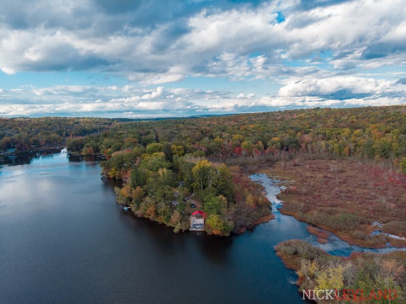 lake hayward drone shot